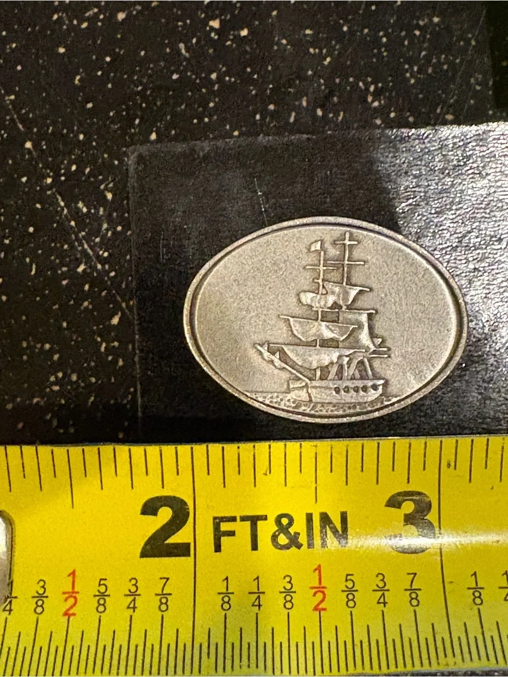Encore TEG 2004 Tall Ship Sailing Galleon Silver Pewter Lapel Pin⁠
